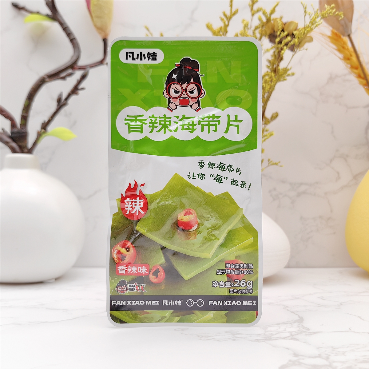 凡小妹香辣海带片开袋即食素菜海带网红办公小吃休闲零食下饭神器