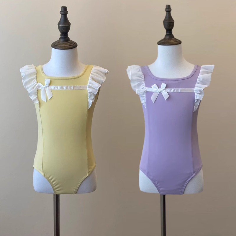 儿童舞蹈服女练功服短袖吊带芭蕾舞裙女孩跳舞启蒙款艺考级中国舞
