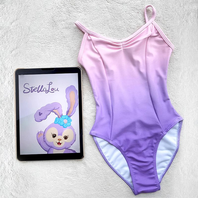 渐变色儿童舞蹈服女练功服芭蕾舞蹈服进口奶丝高胯体服艺考体操服