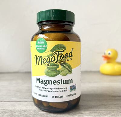 MegaFood Magnesium镁补充50mg甘氨酸镁成人睡眠肌肉神经骨骼健康