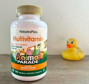 NaturesPlus动物大游行金装Gold儿童综合维生素120粒橘子味什锦味