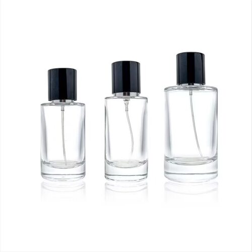 宇兮YUXI 50ml100ml圆柱香水瓶透明玻璃卡口细喷雾瓶化妆品分装瓶