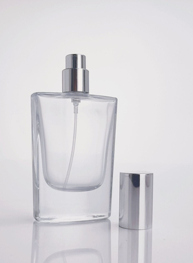 宇兮YUXI香水瓶子高端晶白料玻璃15卡口厚底50毫升扁方香水玻璃瓶