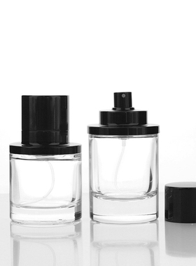 宇兮YUXI 50ml100ml圆柱形加重磁吸香水瓶厚底喷雾瓶玻璃空瓶