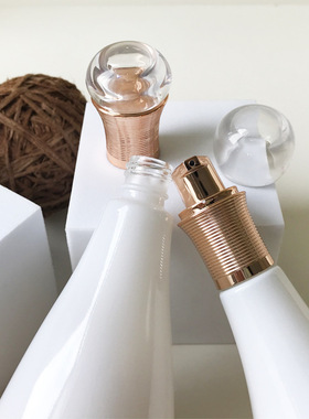 宇兮YUXI保龄球套盒化妆套装瓶 50g60/100/120ml膏霜瓶乳液瓶白色