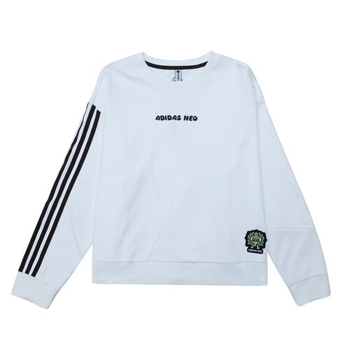 Adidas阿迪达斯NEO卫衣女圆领休闲运动透气套头衫IK5171 IQ4835