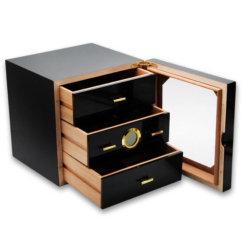 雪松木雪茄盒 雪茄加湿保湿柜香柏木大容量雪茄收纳盒办公室客厅