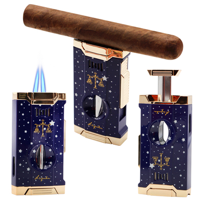 Lafuli金属12星座雪茄剪打火机