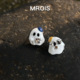 小幽灵耳钉小众设计感个性 文艺可爱鬼 原创珐琅滴釉AB款 甜酷耳饰