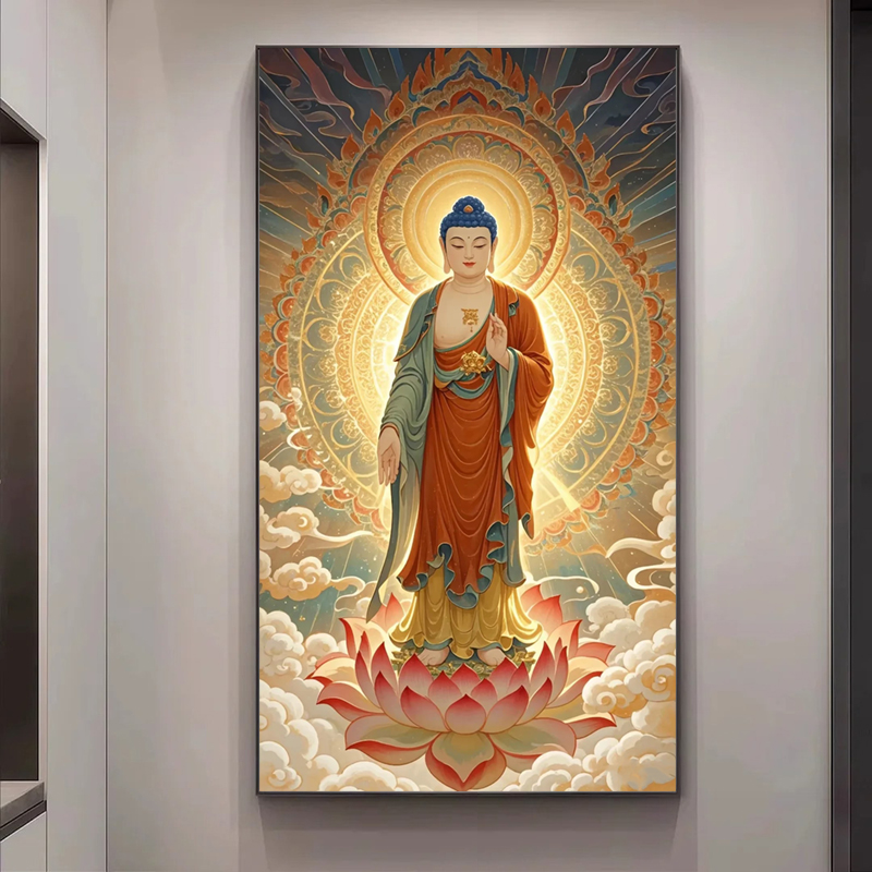 阿弥陀佛十字绣2025新款印花线绣