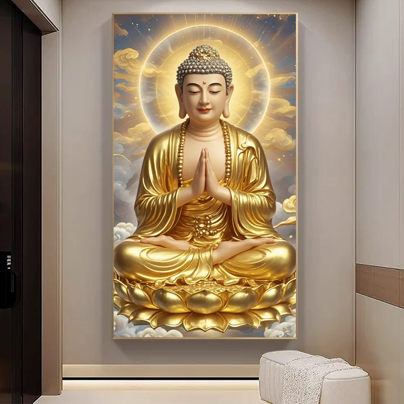 佛光普照金身佛像如来佛祖十字绣