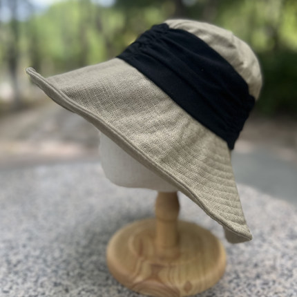 YOUR夏季新款亚麻渔夫帽大帽檐可折叠草帽女太阳帽海边出游防晒帽