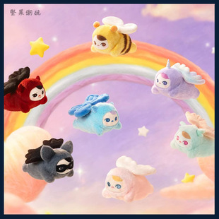 POPMART泡泡玛特 PUCKY 精灵飞行系列毛绒挂件盲盒 毕奇配饰手办