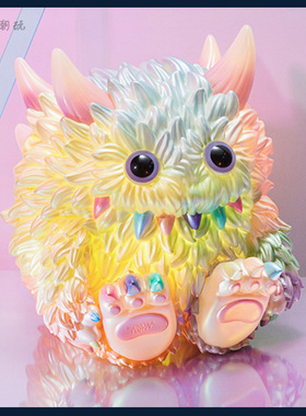 POPMART泡泡玛特 大久保instinctoy室友毛怪(白彩)床头灯装饰手办