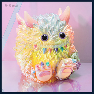 POPMART泡泡玛特 大久保instinctoy室友毛怪(白彩)床头灯装饰手办