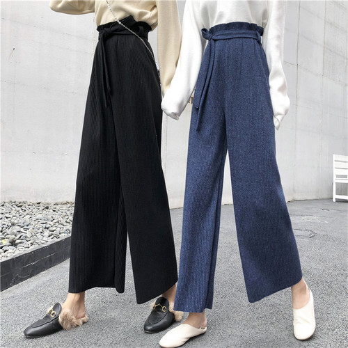 Real-price wide-legged pants Korean fashion net red pants tide high waist casual pants women