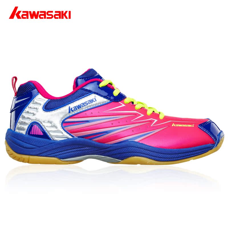 Chaussures de Badminton uniGenre KAWASAKI K-053 rouge / bleu foncé - Ref 841366 Image 2