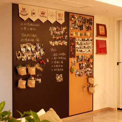 齐富黑板软木照片墙展示板定做