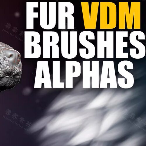 ZBrush笔刷 ZBrush毛发头发alpha笔刷Zbrush角色风格化自定义笔刷