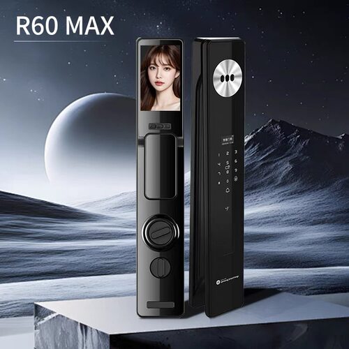 三星新款智能锁R60MAX全自动指纹锁家用防盗门人脸识别可视猫眼