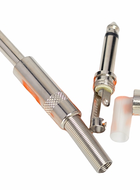 乐群单声道 6.35 6.5 大二芯 单声道话筒插头 jc201D CS2-6.3D