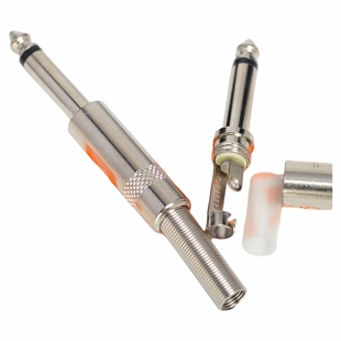 大二芯 6.5 单声道话筒插头 jc201D 6.3D 乐群单声道 CS2 6.35