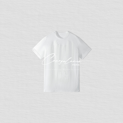 春款设计感刺绣宽松大版百搭短袖