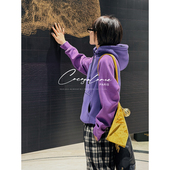 秋冬新款 韩彬彬 大嫂同款 100%棉310g重磅加厚连帽套头卫衣女511Y