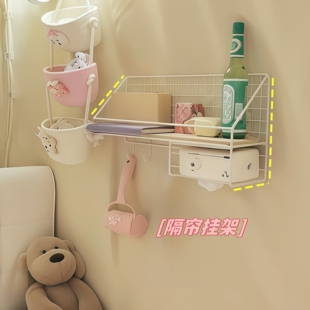 学生宿舍墙上置物架墙壁墙面挂墙上壁挂式床头免打孔收纳挂架挂篮