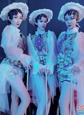 女歌手女团舞蹈商演gogo秀复古夜上海百老汇演出服舞队DS舞台套装