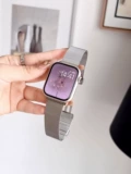 Leno Iwatch Metal Milanis Starlight Складывающий магнитный ремешок S8 подходит для Apple Tape 7 Новый AppleWatch продвигает смысл 40/41/44/45 мм дышащий
