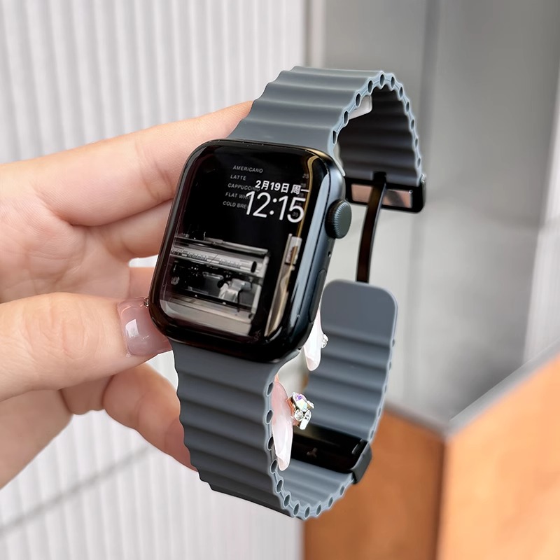 乐诺苹果iwatch海洋折叠硅胶表带