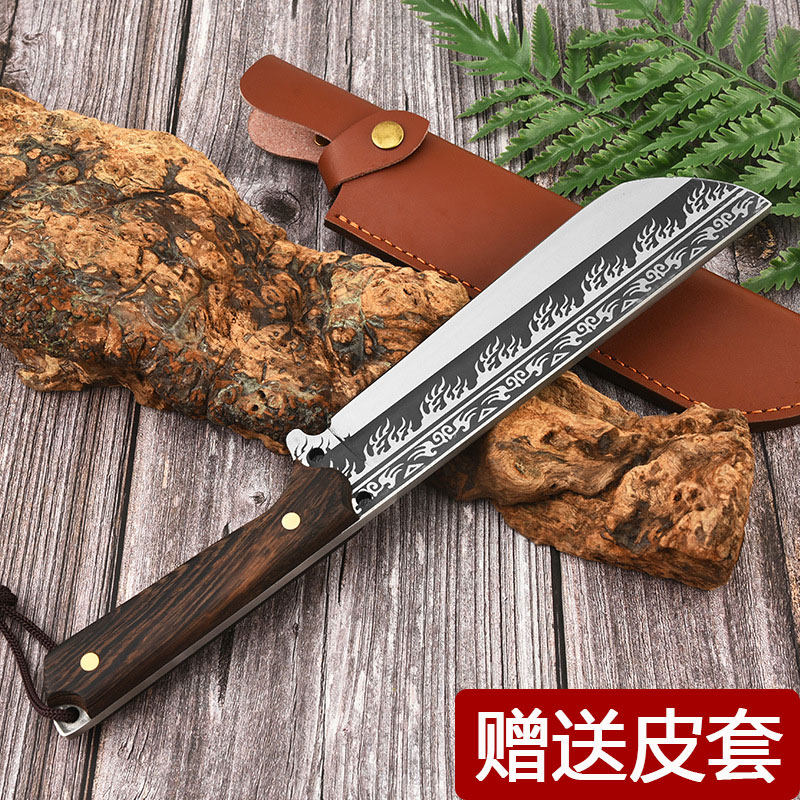 龙泉锻打砍骨刀斩切刀户外露营开路锋利砍柴刀生存刀具家用切菜刀图片