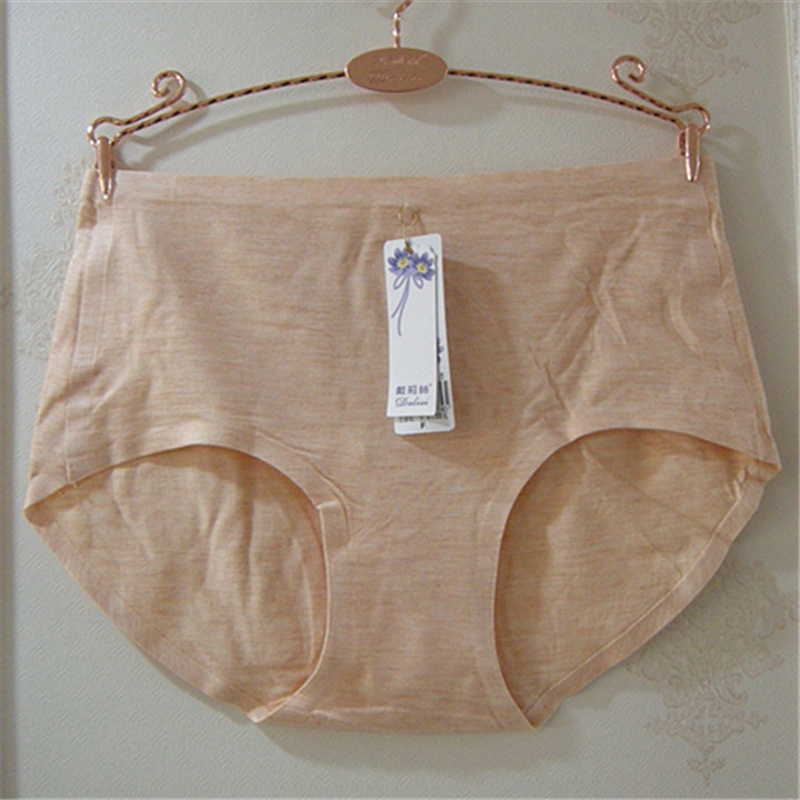 戴莉丝5226有机纯彩纱棉女中高腰彩棉三角裤大码底裤夏舒适内裤