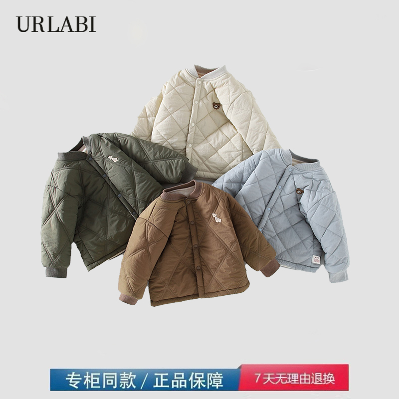 品牌撤柜清仓男童外套加厚秋冬羊绒蚕丝夹棉婴儿外出服宝宝外套