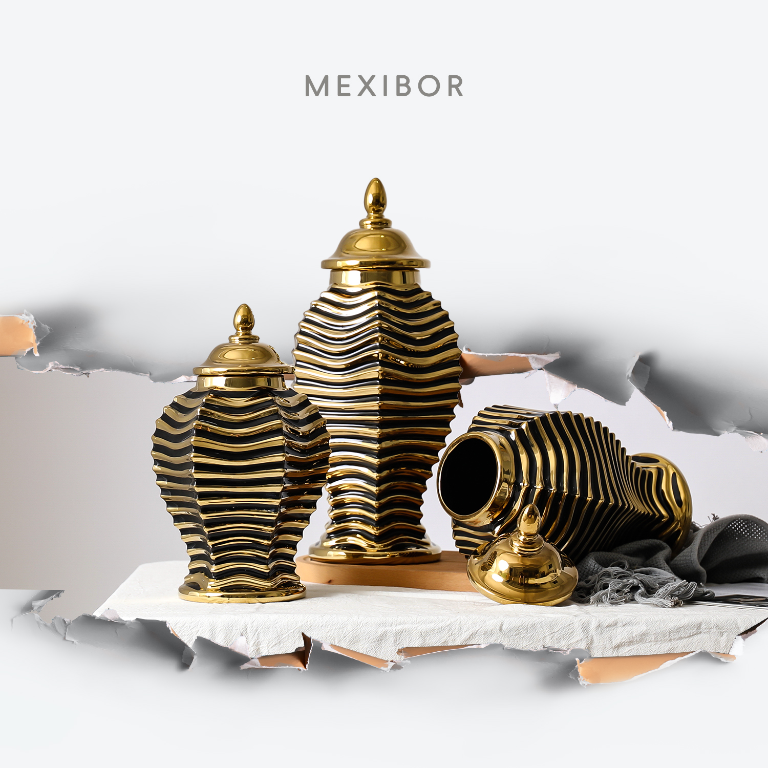 陶瓷复古意式装饰罐摆件