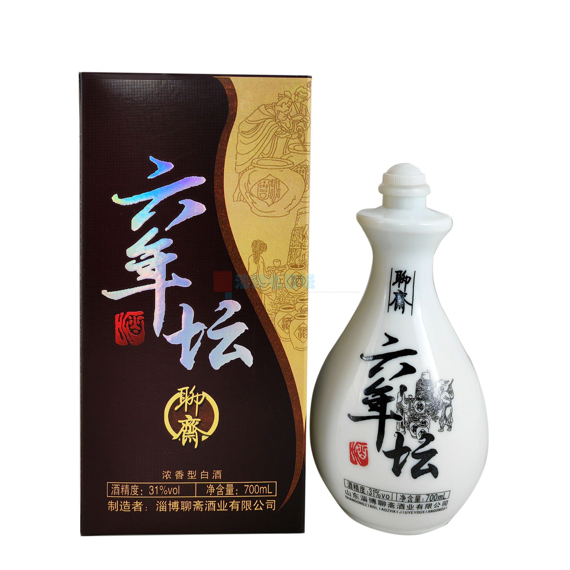 31度聊斋六年坛700ml 低度浓香型 山东淄博名酒固态纯粮酿造白酒