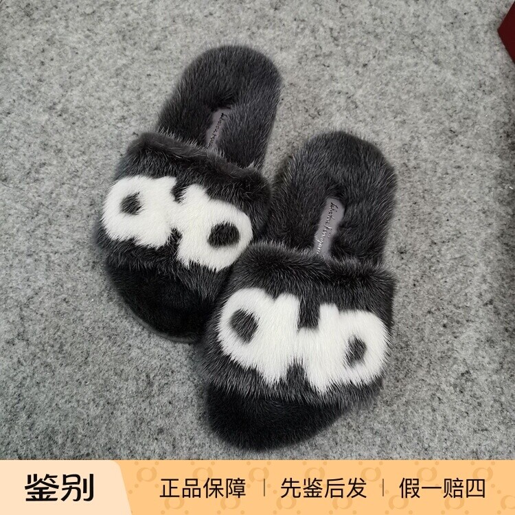 菲拉格慕意大利平底毛毛拖鞋新品