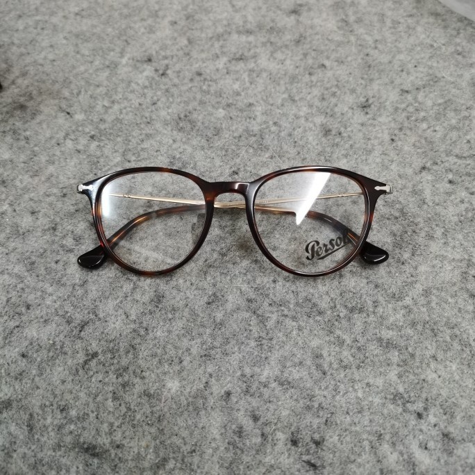 美国采购新品PERSOL棕琥珀色板材复古中性细边眼镜架眼镜框