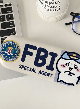 可爱卡通眼镜盒高级感黑色眼镜收纳盒便携式近视pu皮眼镜盒墨镜