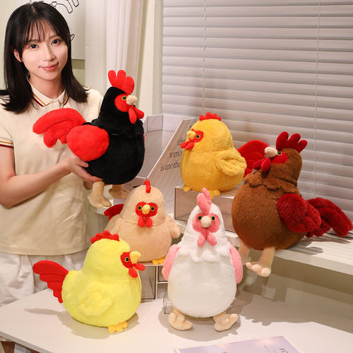 仿真公鸡玩偶毛绒玩具可爱公仔布娃娃儿童睡觉抱枕儿童女生日礼物