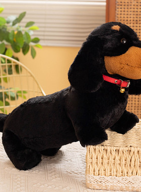 可爱柔软腊肠狗玩偶女生睡觉抱枕毛绒玩具安抚娃娃陪伴儿童礼物男