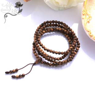 天然沉香108佛珠手串男女款 木质圆珠串珠手链