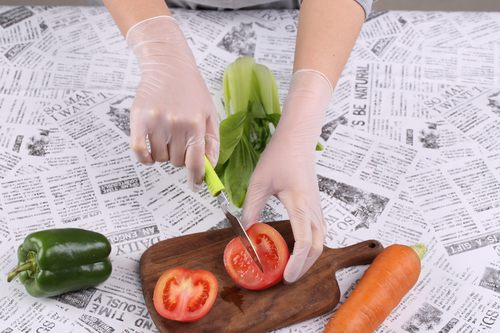 一次性手套食品级PVC餐饮烘焙乳胶透明加厚橡胶丁腈厨房专用防护