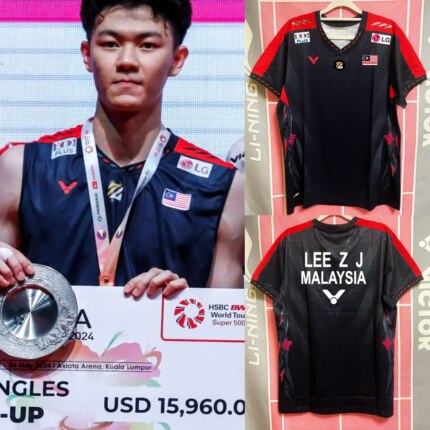 24胜利T-40005/T-40006马来李梓嘉龙头服同款羽毛球服大赛服印字
