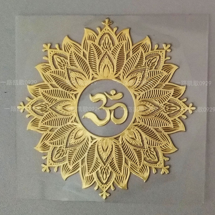 OM曼陀罗花金属贴手机金属贴纸贴纸/立体贴纸
