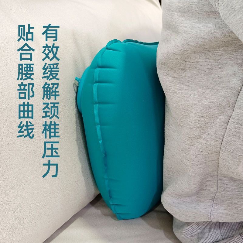 户外旅行吹气枕便携腰垫
