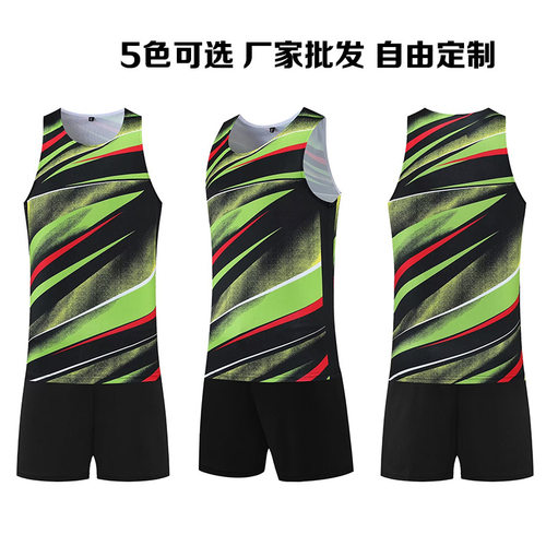 极速背心学生短跑体考服速干体育生训练服田径服套装男女跑步