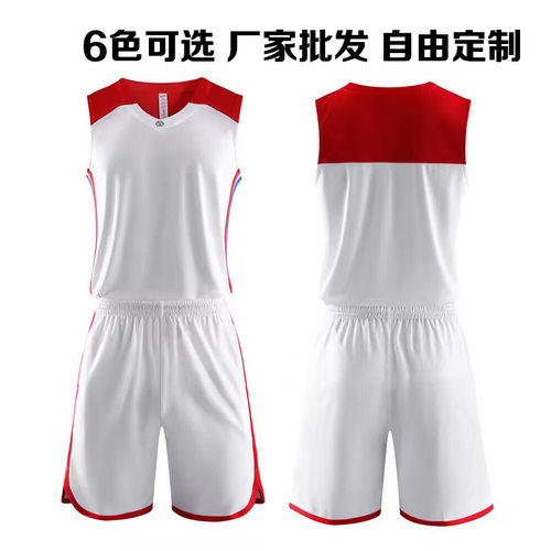 极速跨境大学生速干透气印制比赛队服团购篮球服训练球衣套装