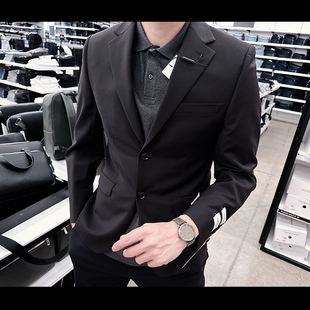 商务休闲西装 高端抗皱修身 CK男士 Calvin Klein 外套两粒扣CM8